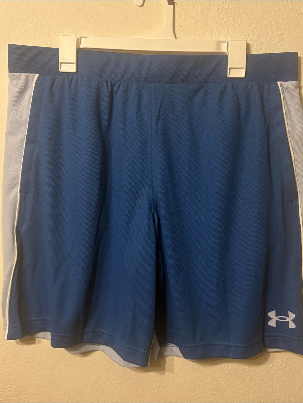 Under Armour Royal Blue Athletic Shorts with White Panels
